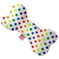 Mirage Pet Products Rainbow Stars 10 in. Stuffing Free Bone Dog Toy 1113-SFTYBN10